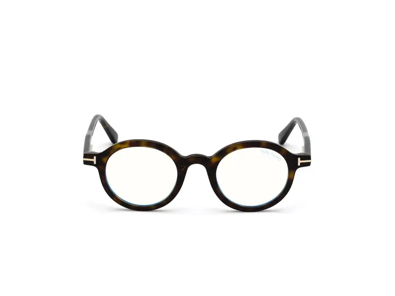 TOM FORD Unisex FT5664-B 52 Montature da vista Acetato Havana Rotonda Normale miniatura 2