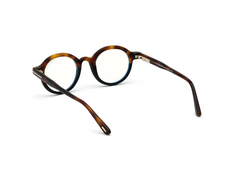 TOM FORD Unisex FT5664-B 56 Montature da vista Acetato Havana Rotonda Normale miniatura 3
