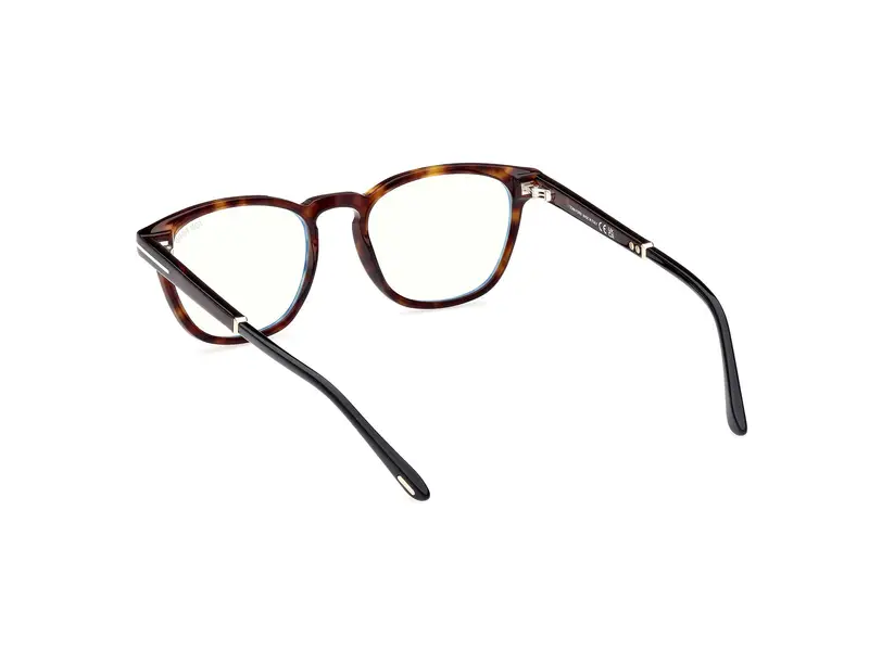 TOM FORD Unisex FT5890-B 56 Montature da vista Acetato Havana Rotonda Normale miniatura 3