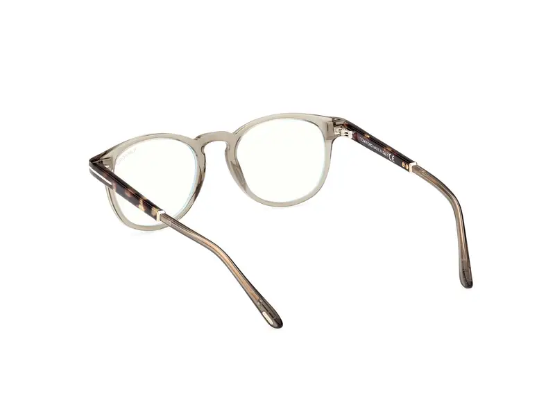 TOM FORD Unisex FT5891-B 95 Montature da vista Acetato Verde Rotonda Normale miniatura 3