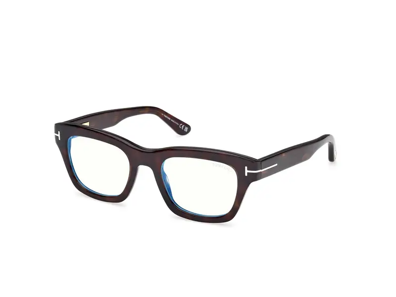 TOM FORD Unisex FT6036-B 52 Montature da vista Acetato Havana  Squadrata Normale