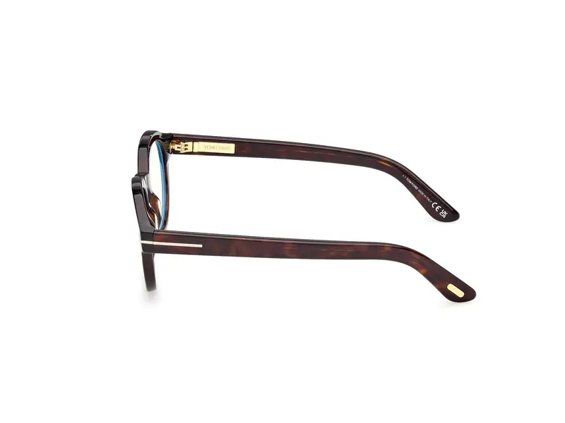 TOM FORD Unisex FT6037-B 52 Montature da vista Acetato Havana Rotonda Normale miniatura 2