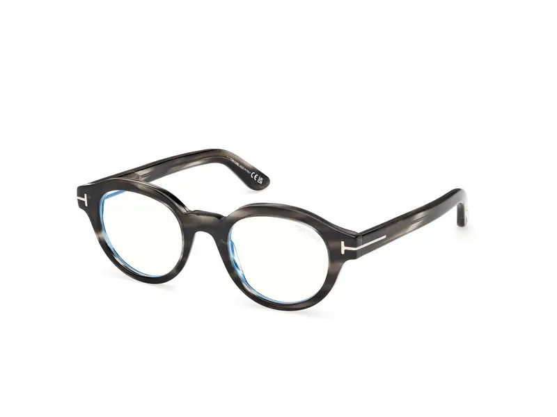 TOM FORD Unisex FT6037-B 56 Montature da vista Acetato Havana  Rotonda Normale