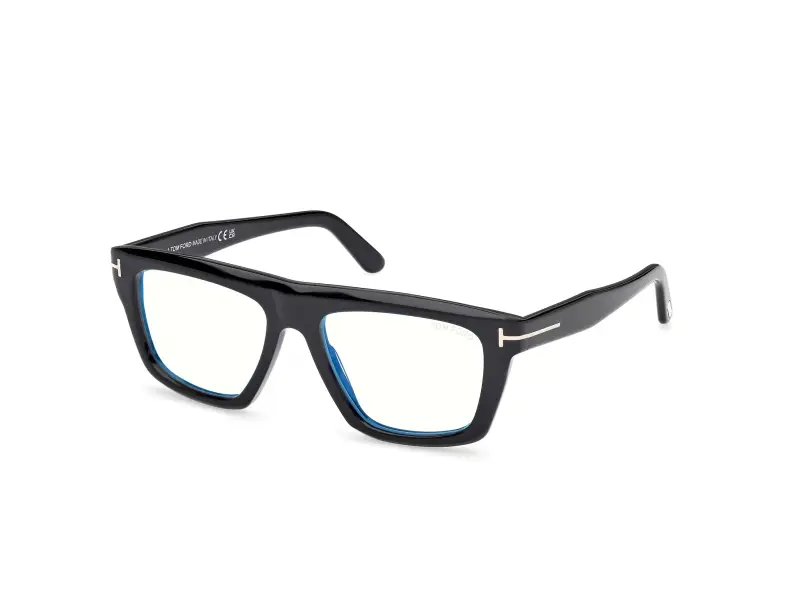 Unisex FT6059-B 001 Montature da vista Acetato Nero Squadrata Normale