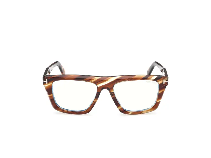 Unisex FT6059-B 055 Montature da vista Acetato Havana Squadrata Normale miniatura 2