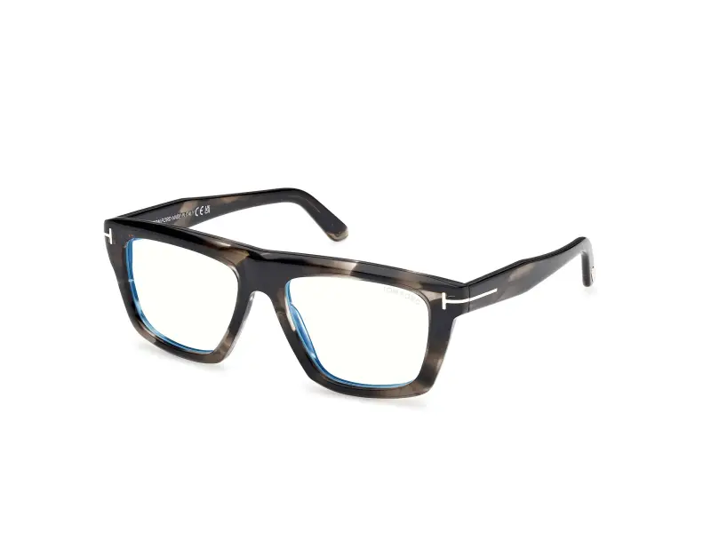 Unisex FT6059-B 056 Montature da vista Acetato Havana Squadrata Normale