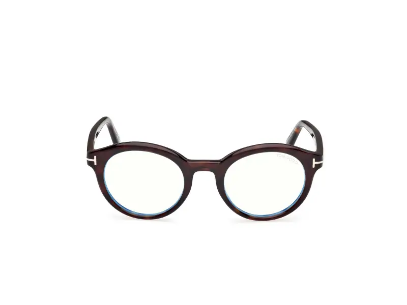 Unisex FT6061-B 052 Montature da vista Acetato Havana Rotonda Normale miniatura 2