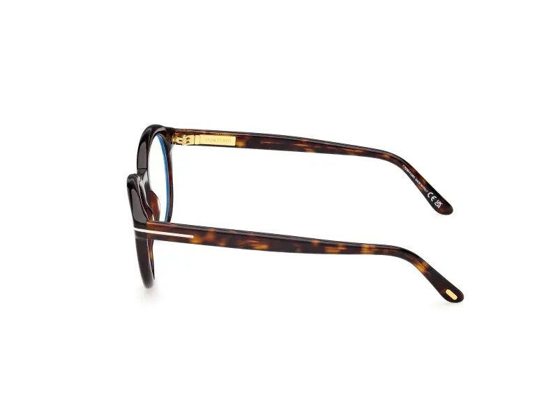 Unisex FT6061-B 052 Montature da vista Acetato Havana Rotonda Normale miniatura 3
