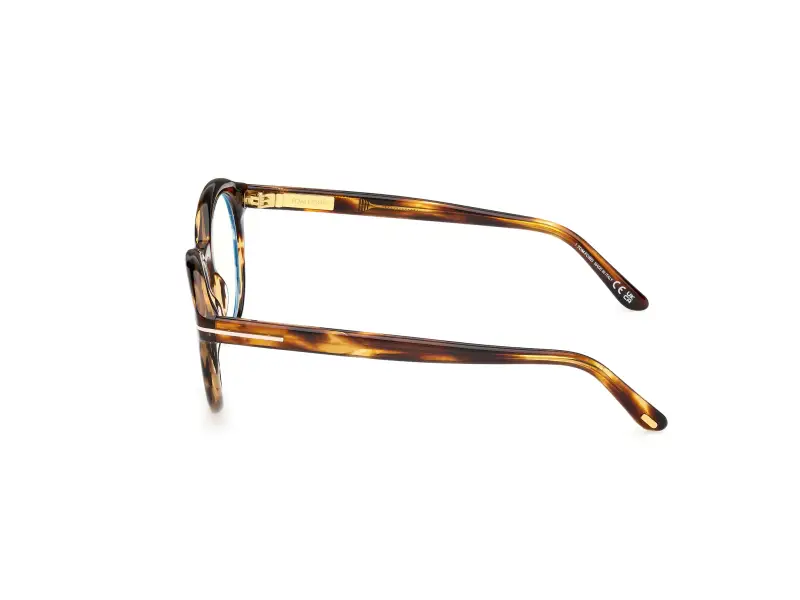 Unisex FT6061-B 055 Montature da vista Acetato Havana Rotonda Normale miniatura 3