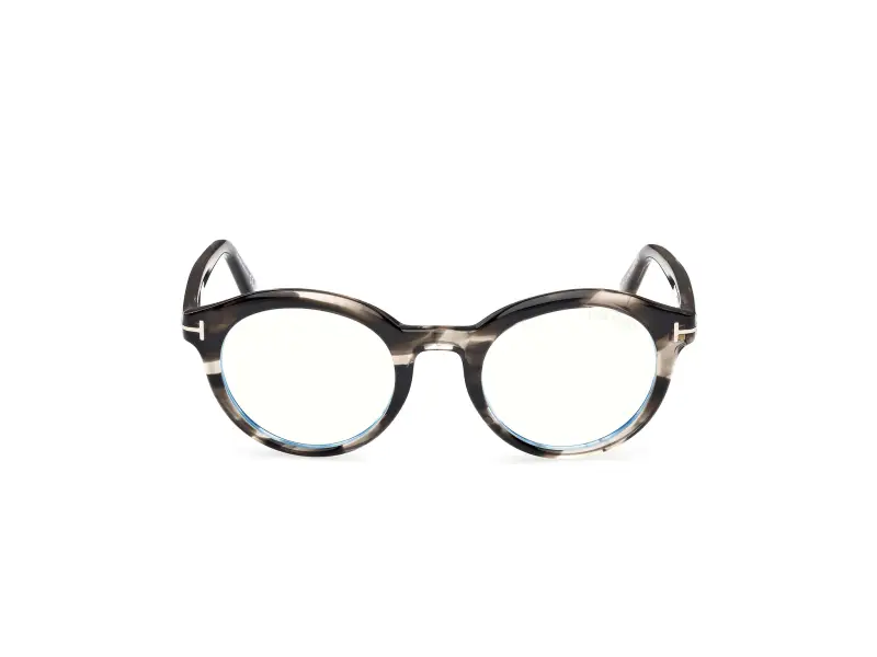 Unisex FT6061-B 056 Montature da vista Acetato Havana Rotonda Normale miniatura 2
