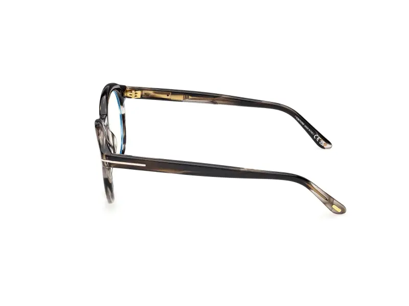 Unisex FT6061-B 056 Montature da vista Acetato Havana Rotonda Normale miniatura 3