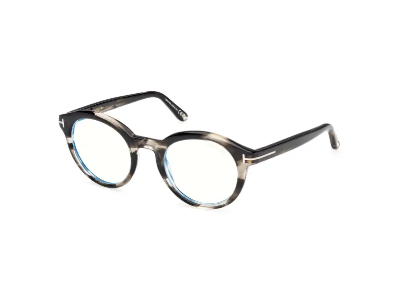 Unisex FT6061-B 056 Montature da vista Acetato Havana Rotonda Normale