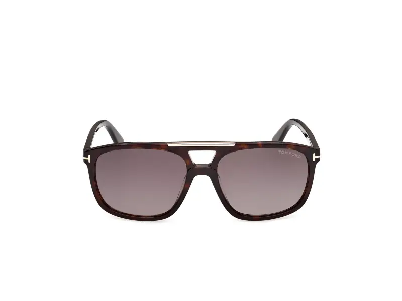 Unisex TOM FORD FT1338 BRIANNA-02 52K Occhiali da sole Acetato Havana Roviex Squadrata Normale miniatura 2