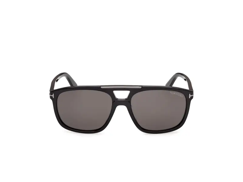 Unisex TOM FORD FT1338-N BRIANNA-02 01A Occhiali da sole Acetato Nero Fumo Squadrata Normale miniatura 2