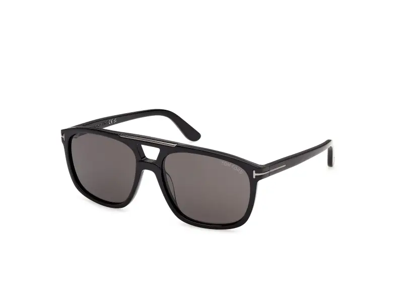 Unisex TOM FORD FT1338-N BRIANNA-02 01A Occhiali da sole Acetato Nero Fumo Squadrata Normale