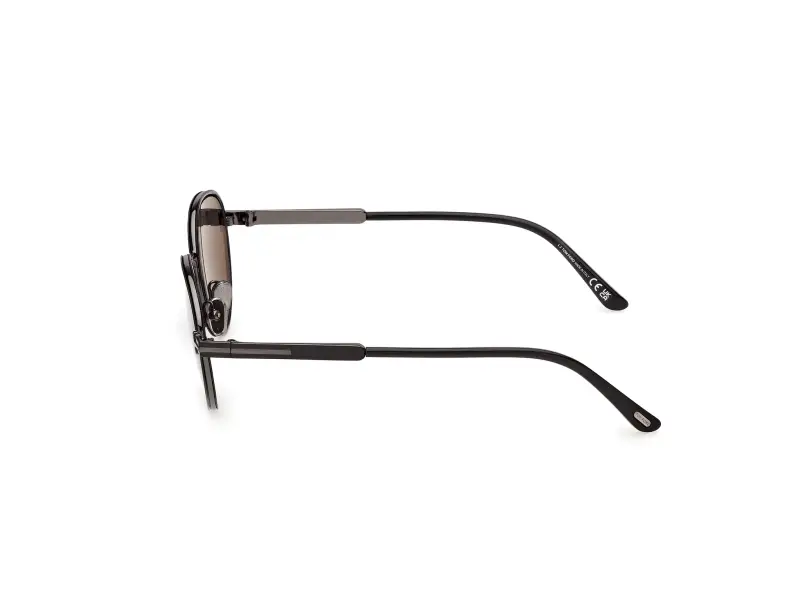 Unisex TOM FORD FT1339 JET-02 01A Occhiali da sole Metallo Nero Fumo Rotonda Normale miniatura 3