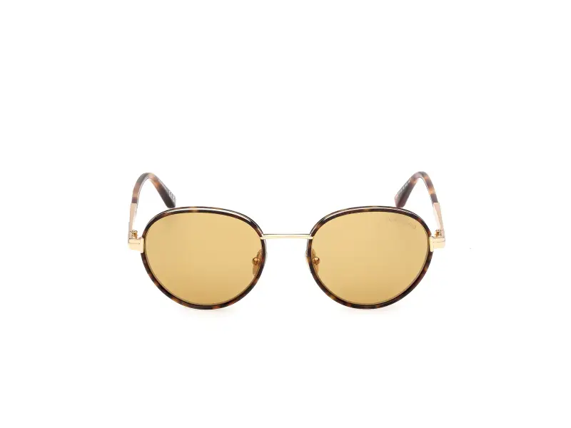Unisex TOM FORD FT1339 JET-02 53E Occhiali da sole Metallo Havana Marrone Rotonda Normale miniatura 2
