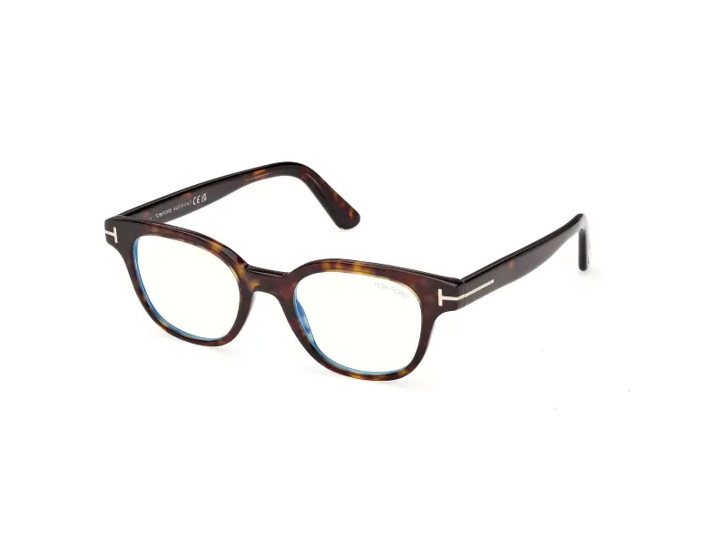 Unisex TOM FORD FT6130-B 052 Montature da vista Acetato Havana Squadrata Normale