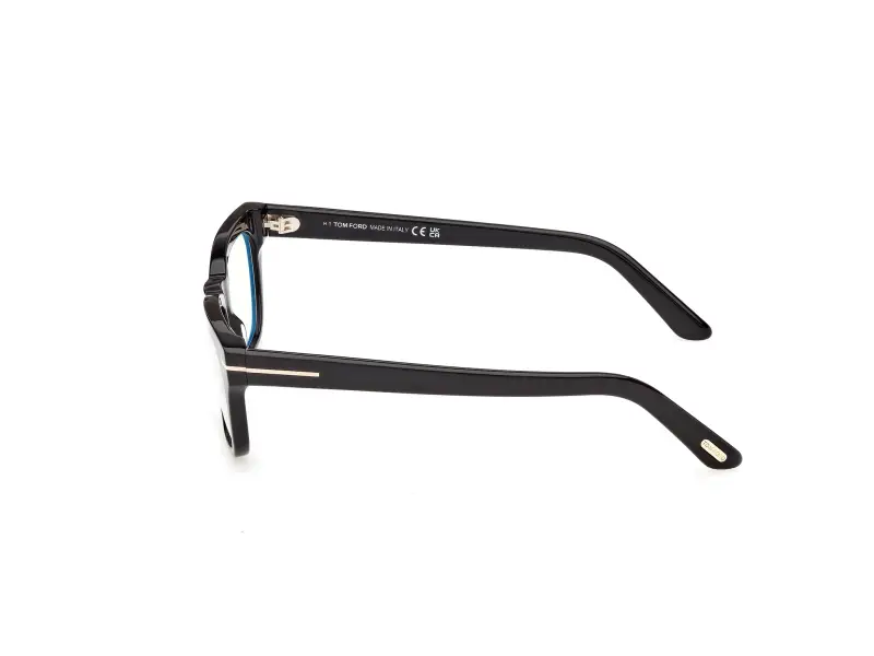 Unisex TOM FORD FT6131-B 001 Montature da vista Acetato Nero Squadrata Normale miniatura 3