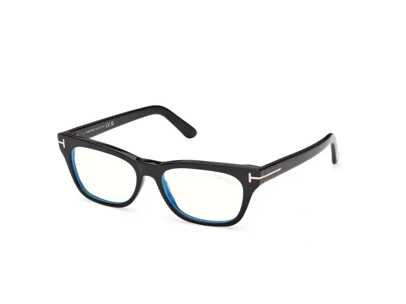 Unisex TOM FORD FT6131-B 001 Montature da vista Acetato Nero Squadrata Normale