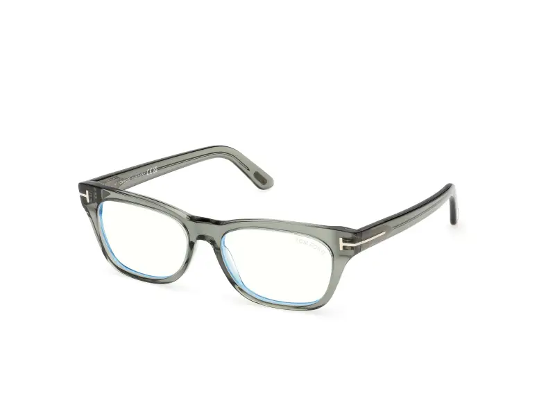 Unisex TOM FORD FT6131-B 093 Montature da vista Acetato Verde Squadrata Normale