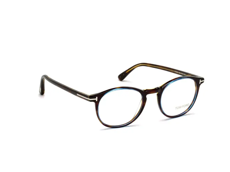 TOM FORD Uomo FT5294 56 Montature da vista Acetato Havana Rotonda Normale miniatura 2