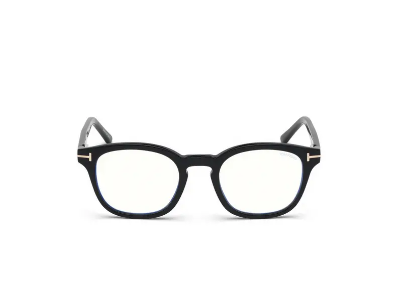 TOM FORD Uomo FT5532-B 01V Montature da vista Acetato Nero Blu Geometrica Normale miniatura 2