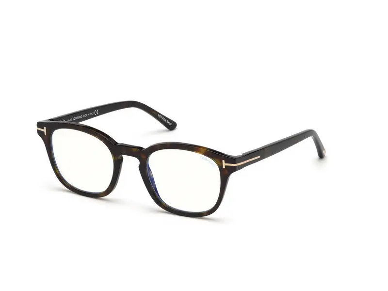 TOM FORD Uomo FT5532-B 52E Montature da vista Acetato Havana scuro Geometrica Normale