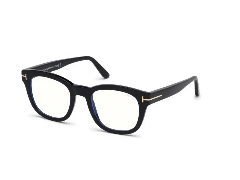 TOM FORD Uomo FT5542-B 1 Montature da vista Acetato Nero Geometrica Normale