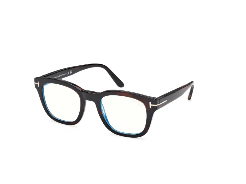 Uomo FT5542-B 55A Montature da vista Acetato Havana Rotonda Normale