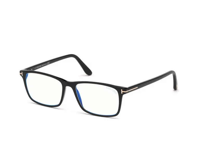 TOM FORD Uomo FT5584-B 1 Montature da vista Acetato Nero  Squadrata Anti-luce blu