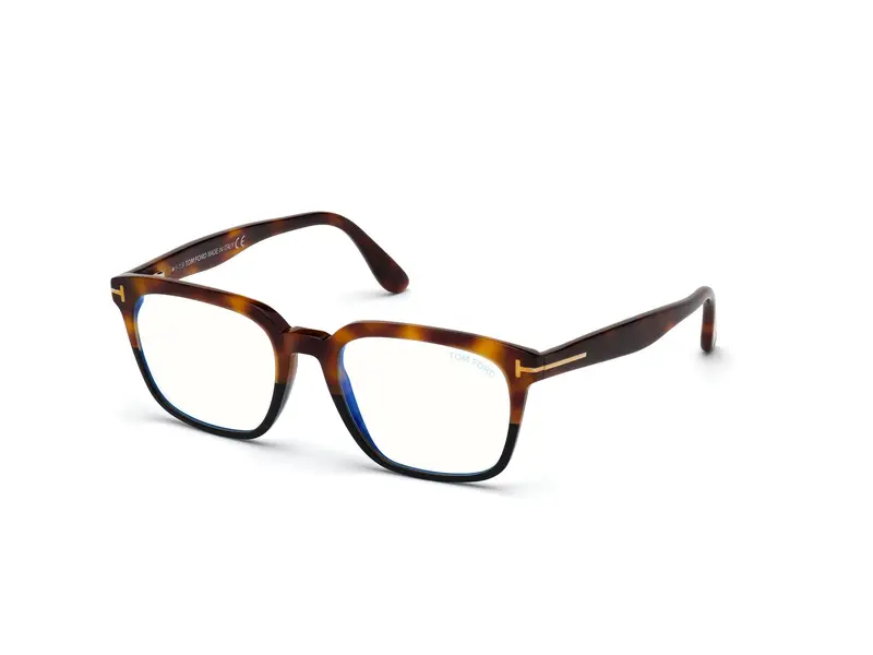 TOM FORD Uomo FT5626-B 56 Montature da vista Acetato Havana Squadrata Normale