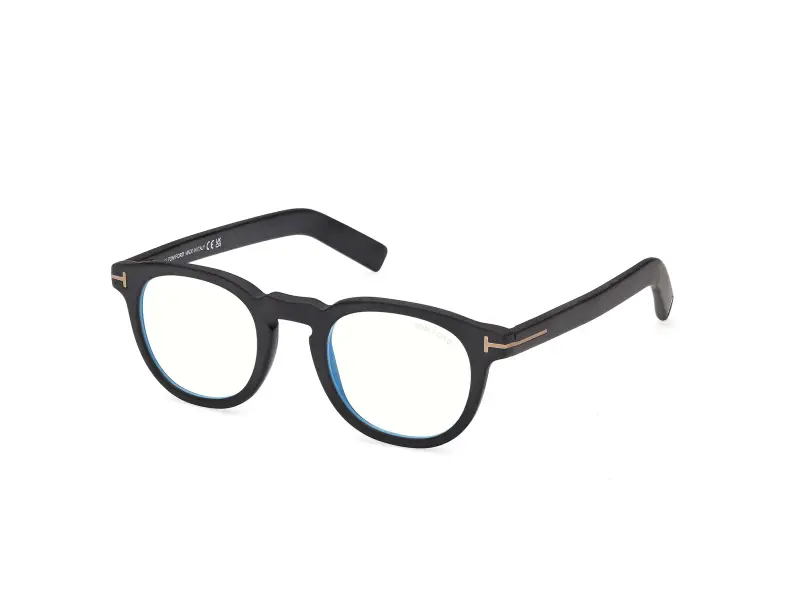 Uomo FT5629-B 002 Montature da vista Acetato Nero Rotonda Normale