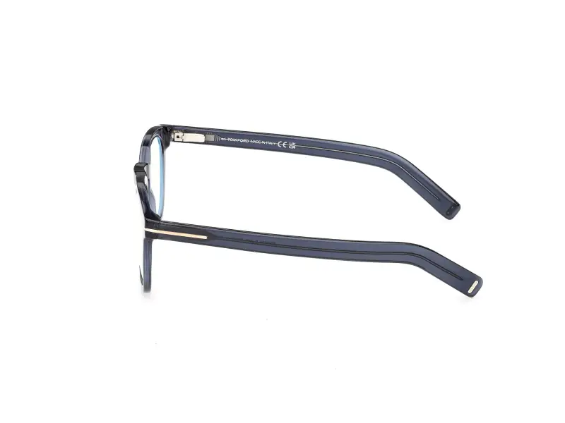 Uomo FT5629-B 090 Montature da vista Acetato Blu Rotonda Normale miniatura 3