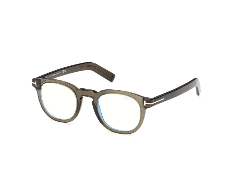 Uomo FT5629-B 096 Montature da vista Acetato Verde Rotonda Normale