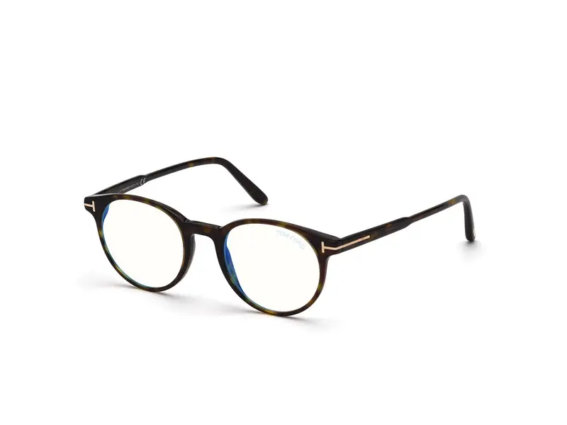 TOM FORD Uomo FT5695-B 52 Montature da vista Acetato Havana  Rotonda Normale