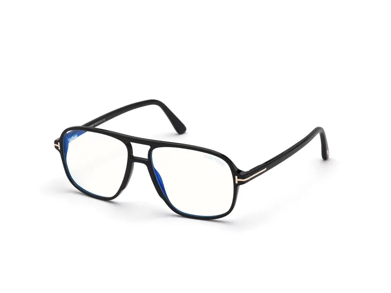 TOM FORD Uomo FT5737-B 1 Montature da vista Acetato Nero Squadrata Normale