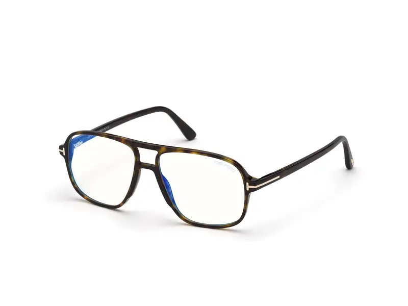 TOM FORD Uomo FT5737-B 52 Montature da vista Acetato Havana  Squadrata Normale