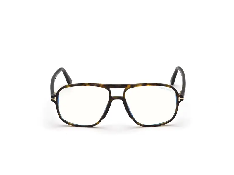 TOM FORD Uomo FT5737-B 52 Montature da vista Acetato Havana Squadrata Normale miniatura 2