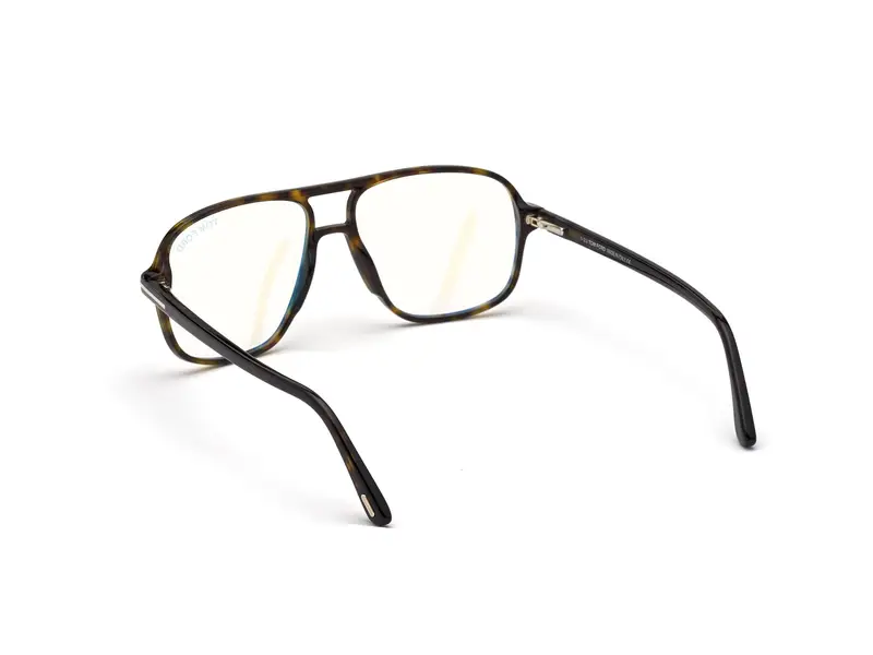 TOM FORD Uomo FT5737-B 52 Montature da vista Acetato Havana Squadrata Normale miniatura 3