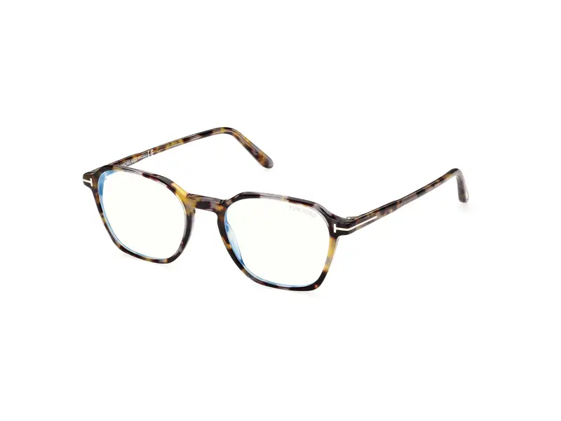 TOM FORD Uomo FT5804-B 55 Montature da vista Acetato Havana Geometrica Normale