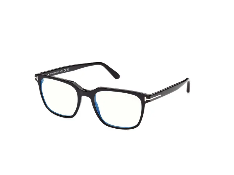 Uomo FT5818-B 1 Montature da vista Acetato Nero Squadrata Normale