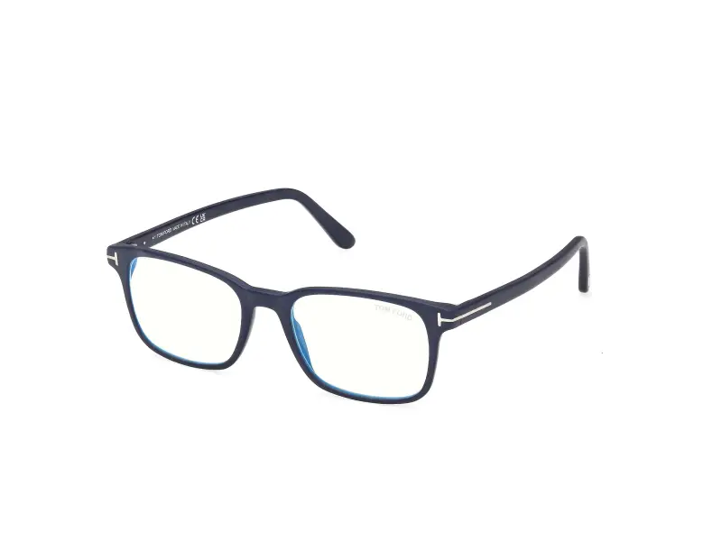 Uomo FT5831-B 091 Montature da vista Acetato Blu Squadrata Normale
