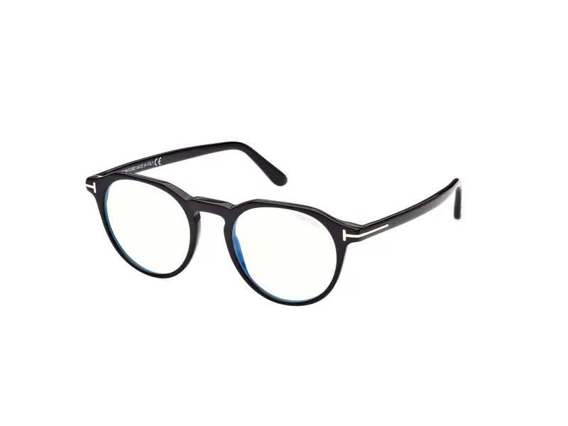 TOM FORD Uomo FT5833-B 1 Montature da vista Acetato Nero Rotonda Normale