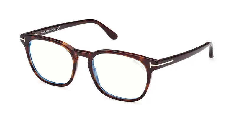 TOM FORD Uomo FT5868-B 052 Montature da vista Acetato Havana scuro Squadrata Normale