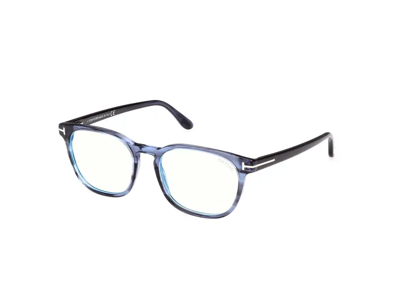 TOM FORD Uomo FT5868-B 92 Montature da vista Acetato Blu Squadrata Normale