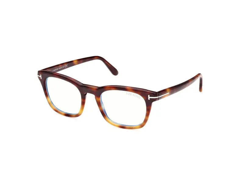 TOM FORD Uomo FT5870-B 56 Montature da vista Acetato Havana Squadrata Normale