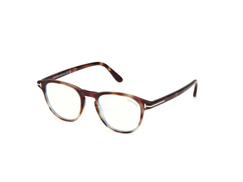 TOM FORD Uomo FT5899-B 55 Montature da vista Acetato Havana  Squadrata Normale