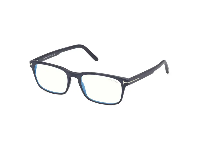 TOM FORD Uomo FT5938-B 91 Montature da vista Acetato Blu Squadrata Normale