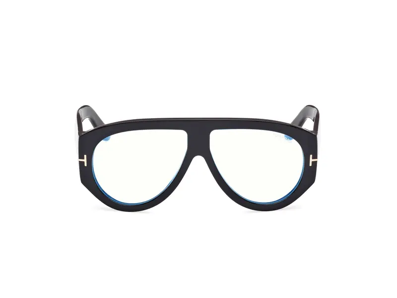 TOM FORD Uomo FT5958-B 1 Montature da vista Acetato Nero Pilot Normale miniatura 2